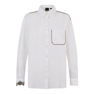 Pinko Shirts, female, White, Size: L White Shirt