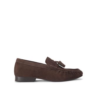 Kurt Geiger Mens Suede Frankie Loafers - Brown - Size UK 11