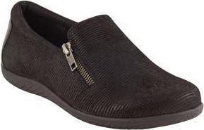 David Tate Bend Leather Flat in Black Lizard Print at Nordstrom Rack, Size 7.5