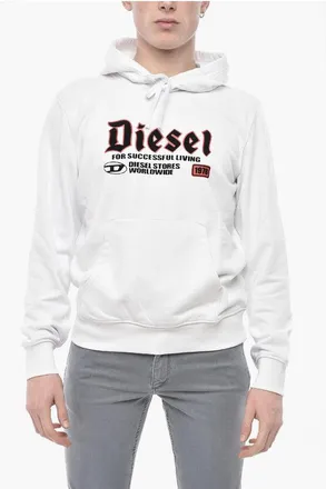 Diesel Cotton-Blend Sweatshirt S-GINN-HOOD-K45 With Flocked Logo size Xxl