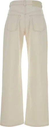 Ami Womens White Denim Jeans Blanc Creme Exterior: Cotton