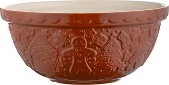 Mason Cash Gingerbread Lane Mixing Bowl Size 12, 4.25-Quart, Ginger