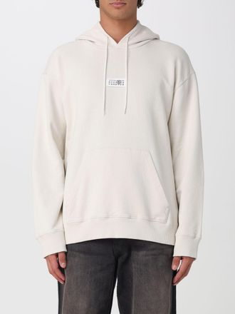 Maison Margiela Felpa con cappuccio in cotone con logo numerico