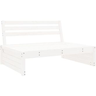 vidaXL Vidaxl - Garden Middle Sofa White 120x80 cm Solid Wood Pine