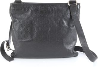 Gucci Dark Brown Leather Shoulder Bag (Pre-Owned)