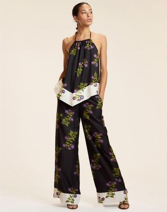 Cynthia Rowley Silk Wide Leg Pants