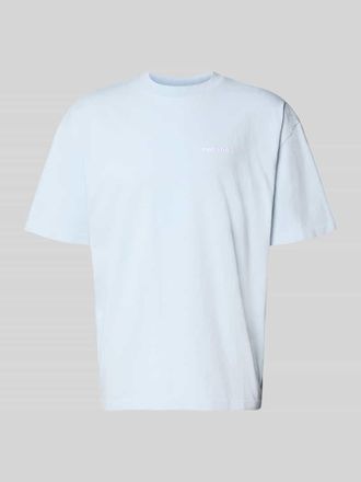 Pegador Oversized T-Shirt mit Label-Stitching in Hellblau, Gr&ouml;&szlig;e XXL