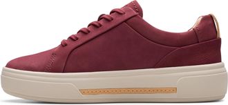 Clarks Womens Hollyhock Walk Sneaker, Burgundy, 6.5 UK