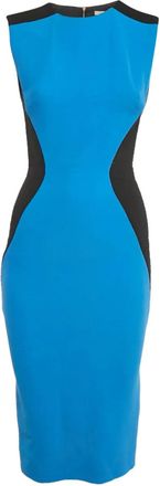 Victoria Beckham Abito midi con inserti - Blu
