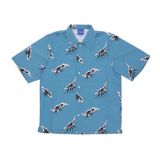 Usual Blue Monster T-shirt met korte mouwen - Heren - Korte mouwen Overhemden - Blauw - XL - Polyester - Overhemden