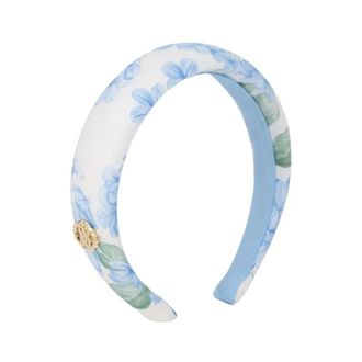 Roberto Cavalli Plumago Print Headband - female - Roberto Cavalli - Accessories - Blue - ONE SIZE - Accessories