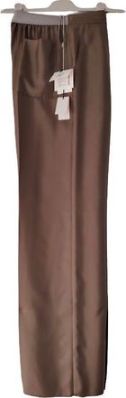 Herm&egrave;s Grey Silk Pyjama Pants Size S