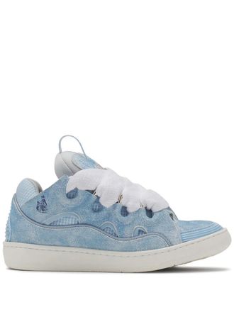 Lanvin Sneakers met denim vlak en logodetail - 254 DENIM BLUE