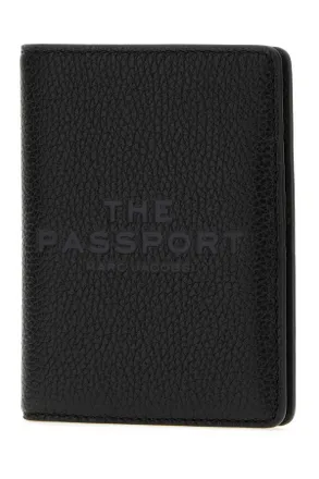 Marc Jacobs Womens The Passport Wallet Black Leather