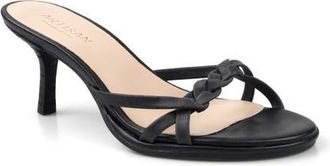 Artisan by Zigi Pizz Kitten Heel Sandal in Black Leather at Nordstrom, Size 10