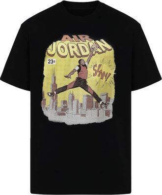 Nike Air Jordan graphic print T-shirt - men - Cotton - M - Black