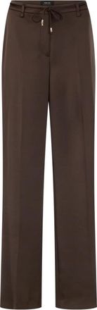 Marc Cain Warri Wijde Broek - Dames - Wijde Broeken - Bruin - 3XL - Polyester - Broeken