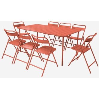 Sweeek Mesa De Jard&iacute;n De Metal Con 8 Asientos
