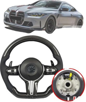OEM Accesorio Para Volante, Material De Fibra De Carbono, Dise&ntilde;o M Sport, Carbono E90