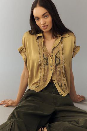 Pilcro The Quincy Lace Blouse by Pilcro