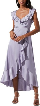 ASTR the Label Wilshire Ruffle Dress in Icy Lilac at Nordstrom Rack, Size X-Small