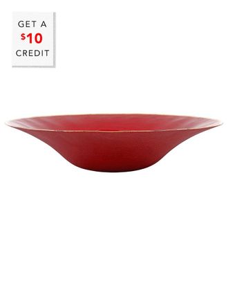 Vietri Discontinued Vietri Metallic Glass Centerpiece