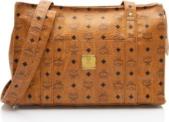 MCM Vintage Visetos Heritage Medium Shopper Tote