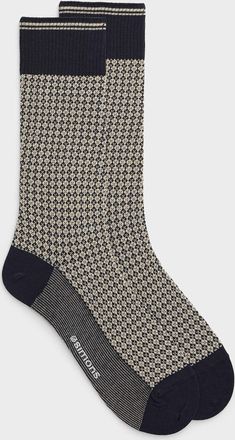 Le 31 Mens Micro-pattern organic-cotton socks