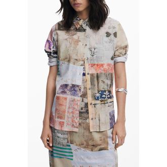 Desigual Beige Katoenen Damesoverhemd