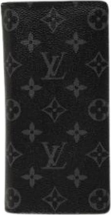 Louis Vuitton Pre-owned Long wallet (bi-fold) - Heren - Vintage Accessoires - Zwart - ONE Size - Leer - Vintage