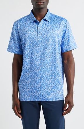 Redvanly Haskell Camouflage Performance Polo in Blue Yonder at Nordstrom Rack, Size Small