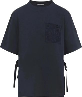 Moncler SS T-Shirt - Dames - T-shirts - Blauw - S - Tops