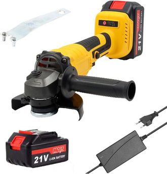 OEM Mini Amoladora Angular Sin Escobillas, Inal&aacute;mbrica, Port&aacute;til De 21 V Con Bater&iacute;a Y Cargador R&aacute;pido Para Lijar, Pulir Y Cortar Metal, Piedra Y Hormig&oacute;n