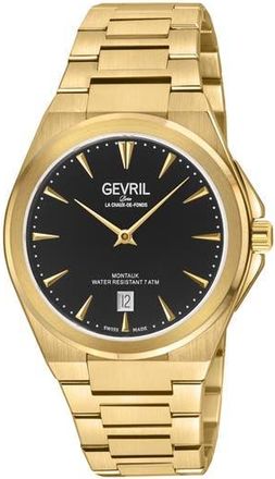 Gevril Group Montauk Stainless Steel Bracelet Watch, 40mm in Gold at Nordstrom Rack