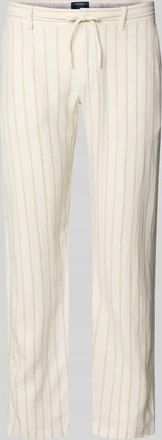 Mc Neal Regular Fit Hose aus Leinen-Viskose-Mix in Ecru, Gr&ouml;&szlig;e XXXL