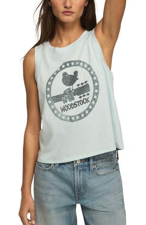 Lucky Brand Woodstock Crystal Embellished Muscle Tank in Starlight Blue at Nordstrom, Size X-Small