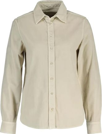 GANT Ribfluwelen overhemd - Beige