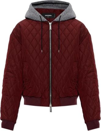 Dsquared2 Bomber Jacket - Heren - Bomber jackets - Rood - L - Katoen - Jassen