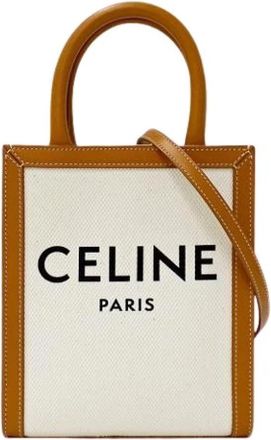 Celine Pre-owned Canvas Vintage Tote Bag - Dames - Vintage Shopper - Beige - ONE Size - Vintage