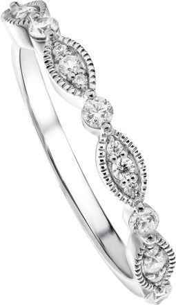 Created Brilliance Florence White Gold Lab Grown Diamond Vintage Inspired Ring