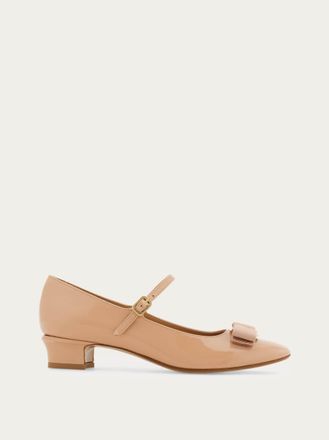 Ferragamo Women Vara bow Mary Jane Beige Size 2.5