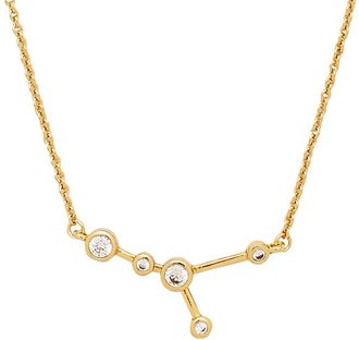 Sterling Forever When Stars Align Constellation Sign 14K Plated CZ Necklace