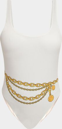 Versace Treasure Print One-Piece Swimsuit