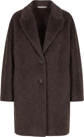PESERICO Enkelrij broekjas - Dames - Mantel - Bruin - S - Jassen