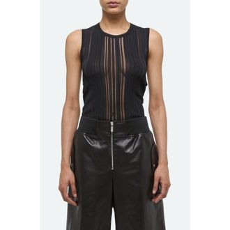 Helmut Lang Open Back Semisheer Sleeveless Sweater in Black at Nordstrom Rack, Size X-Large