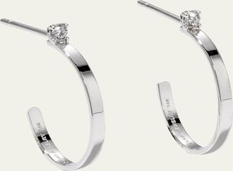 Lana Jewelry 14K Gold Solo Diamond Hoop Earrings