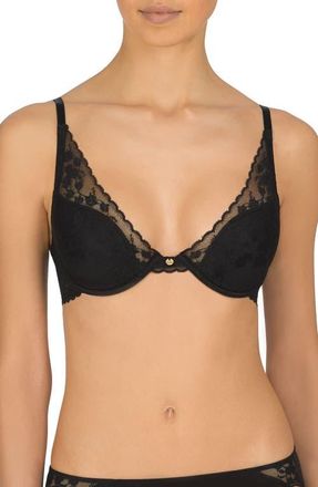 Natori Cherry Blossom Convertible Underwire Bra in Black at Nordstrom, Size 30Ddd
