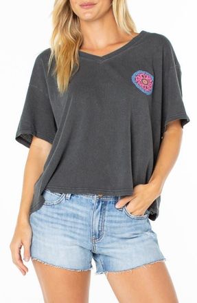 Roxy Oversize Graphic T-Shirt in Phantom at Nordstrom, Size Xx-Large