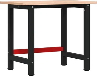 vidaXL Vidaxl Banco Lavoro 100x60x81,5 Cm Legno Massello Faggio Rettangolare