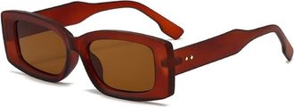 Generic Mens Sports Outdoor Sunglasses Vacation Womens Driving Commuter Sun Glasses(Brown)